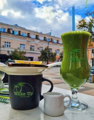 Tea and Green Energy 💚 at Wake Up Juice Bar in Novi Sad