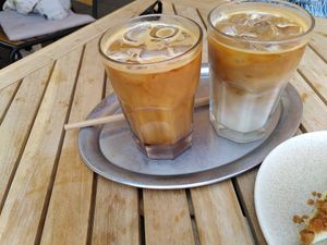 Caramelito kalt und Iced Latte at Woodrich in Darmstadt