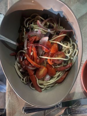Pasta with vegetables  at CJ's on the Bay in Marco Island