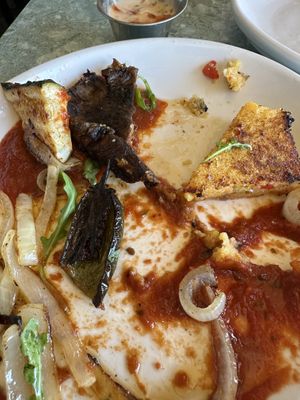 Ok so I forgot to take a before pic!  Polenta and grilled veg were awesome!  at CJ's on the Bay in Marco Island