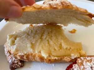 Almond croissant at Fat Cats in Austin