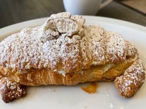 Almond croissant at Fat Cats in Austin