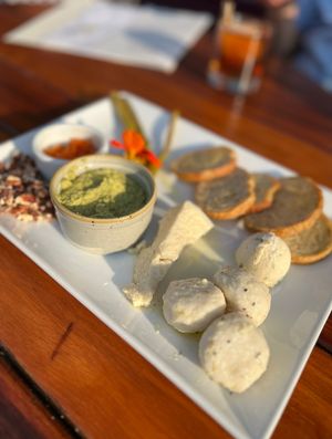 Vegan cheese plate   at Salt of the Earth in Fennville