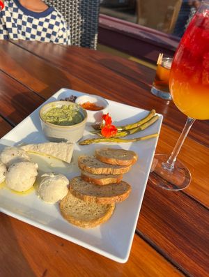Vegan cheese plate   at Salt of the Earth in Fennville