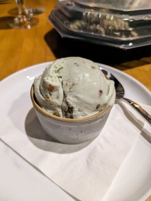 Vegan pistachio gelato at Salt of the Earth in Fennville