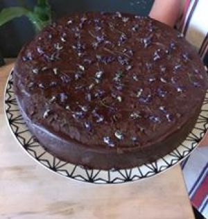 Rich Vegan Chocolate-Cherry Cake at Bensel & Gretels in Rostock