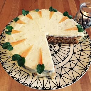 Carrot Cake w/ Cream Cheese Frosting  at Bensel & Gretels in Rostock