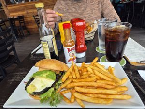 Veggie sandwich at Half Moon Bay Brewing Company in Half Moon Bay