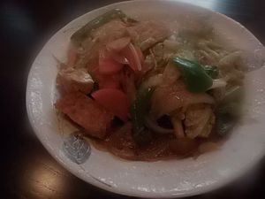 Fried vegetables with vermicelli(Glass Noodle).  at Thanyaporn in Takayama