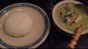 Green Curry whit rice  at Thanyaporn in Takayama