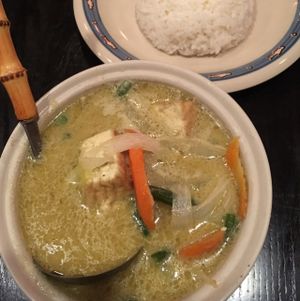 vegan green curry  at Thanyaporn in Takayama
