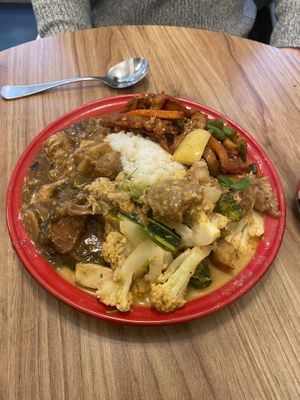 Large plate  at Thai Veggie Hutt in Hobart