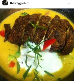 Vegan duck curry at Thai Veggie Hutt in Hobart