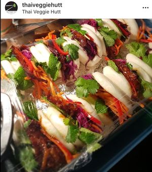 Vegan Open Bun at Thai Veggie Hutt in Hobart