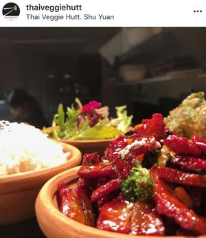 Vege BBQ signature dish  at Thai Veggie Hutt in Hobart