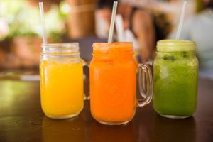 Fresh juices at Bio-Organicos in Playa Del Carmen