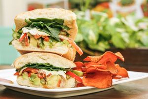 Vegetable panini at Bio-Organicos in Playa Del Carmen