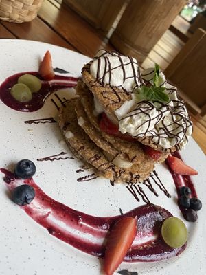 Vegan pancakes  at Bio-Organicos in Playa Del Carmen