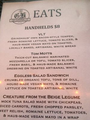 Menu 2017 a at Grindhaus Cafe in Buffalo