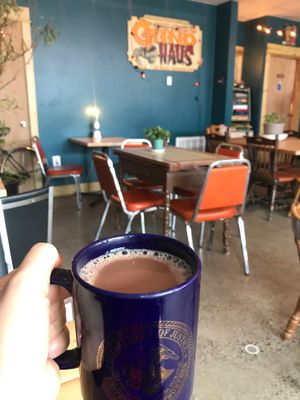Best hot cocoa ever!!  at Grindhaus Cafe in Buffalo