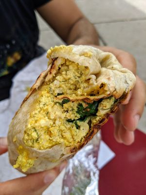 Breakfast burrito at Grindhaus Cafe in Buffalo