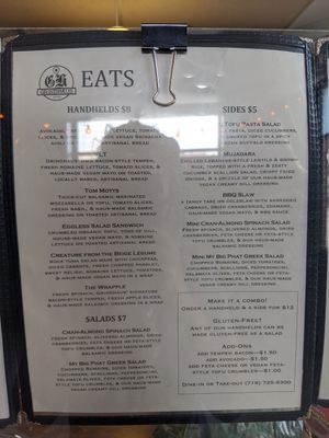 Menu at Grindhaus Cafe in Buffalo