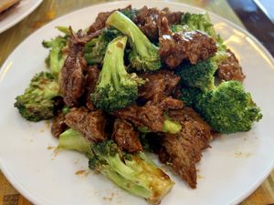 Dine-in: Beef and broccoli  at China Garden  in Rye