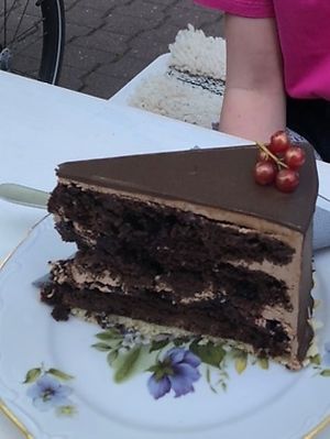 Chocolate and Cherry Cake  at Einzig in Bad Vilbel