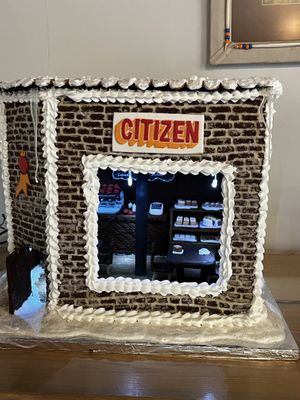 Their gingerbread house!  at Citizen Cafe and Bakery in Saskatoon