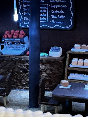 Inside the gingerbread house  at Citizen Cafe and Bakery in Saskatoon