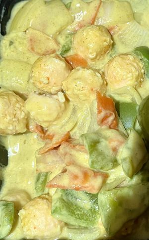 Curry with vegan shrimp (4/5)  at Tsing Tao in Boulder