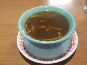 Vegan hot and sour soup  at Tsing Tao in Boulder