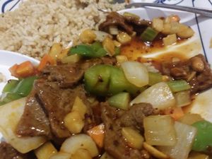 Kung Pao vegan beef  at Tsing Tao in Boulder