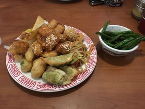 All vegan buffet plate 1/3 at Tsing Tao in Boulder