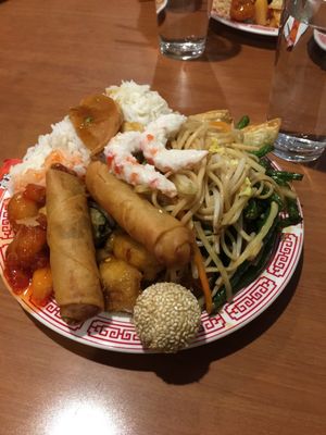 All vegan buffet plate 2/3 at Tsing Tao in Boulder