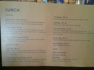 Lunch menu. at The Nile in Mesa