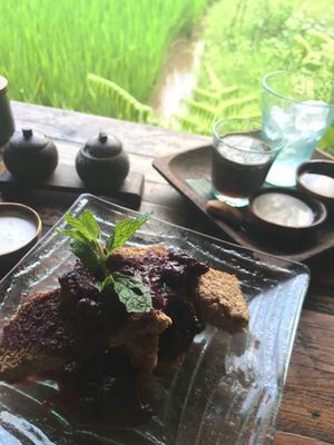 coconut bread at Atman Kafe in Ubud