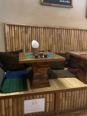 Seating at Atman Kafe in Ubud