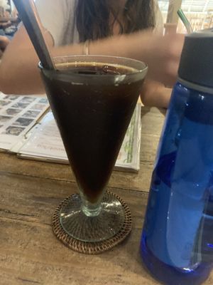 Iced coffee  at Atman Kafe in Ubud
