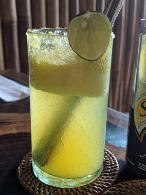 Fresh fruit soda at Atman Kafe in Ubud
