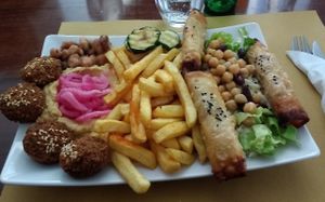 plate arabesque vegan at Mr Falafel in Maribor