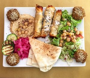 Falafel plate at Mr Falafel in Maribor