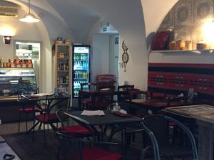 Inside  at Mr Falafel in Maribor