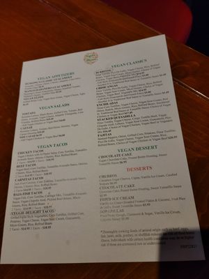 Extensive Separate Plant Based Menu #Veganuary at Hussong's Cantina - Boca Park in Las Vegas