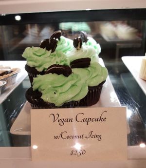 vegan cupcake at Brewed Awakening in Regina