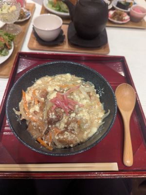 Oyakodon at Merrymomo in Osaka