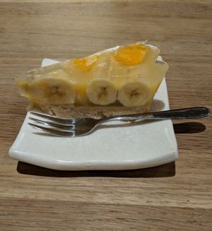 Fruit cake for dessert with dinner set meal (dessert may rotate) at Merrymomo in Osaka