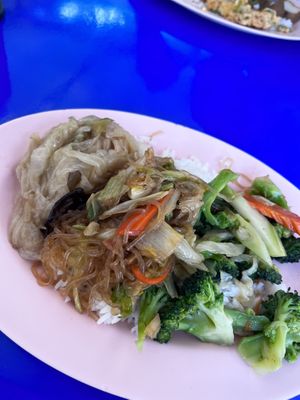   at Lumpini Park Morning Market Stall in Bangkok