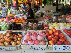 Lumpini Food Court  at Lumpini Park Morning Market Stall in Bangkok