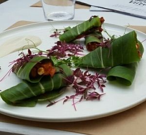pak choi rolls at KM20 in Moscow